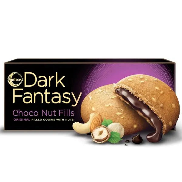 Sunfeast Dark Fantasy Choco Nut Fills 75g | Nutty Chocolate Delight ...