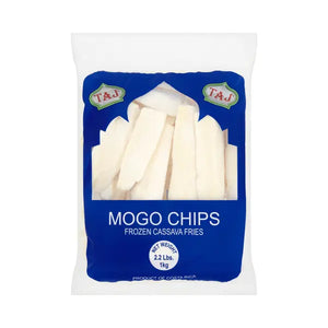 Taj frozen cassava mogo chips retail bag, 1kg