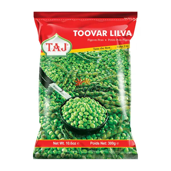 Taj Toovar Lilva frozen pigeon peas 300g retail pack