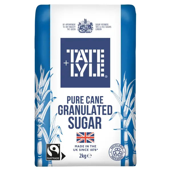 Tate and Lyle granulated cane sugar in 2kg bag