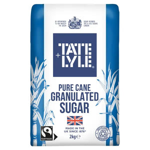 Tate and Lyle granulated cane sugar in 2kg bag