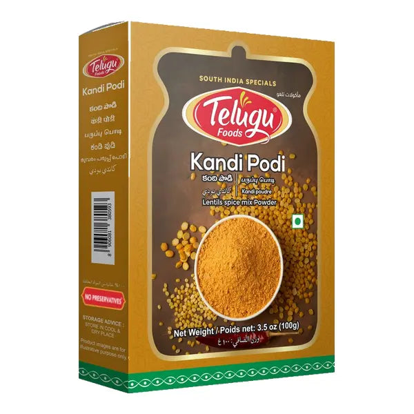 Telugu Foods Kandi Podi lentil spice mix pack 100g