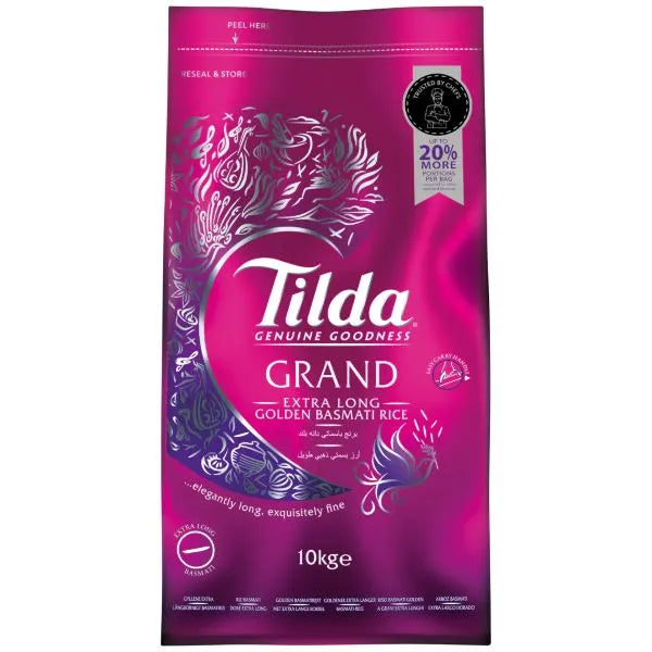 Tilda sella basmati rice grand extra long grains 10kg