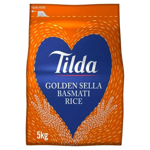 Tilda golden sella basmati rice parboiled long grain 5kg