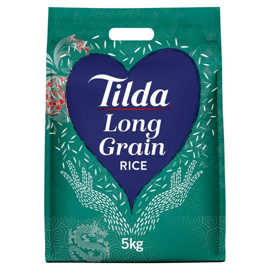 Tilda long grain rice white rice grains pack 5kg