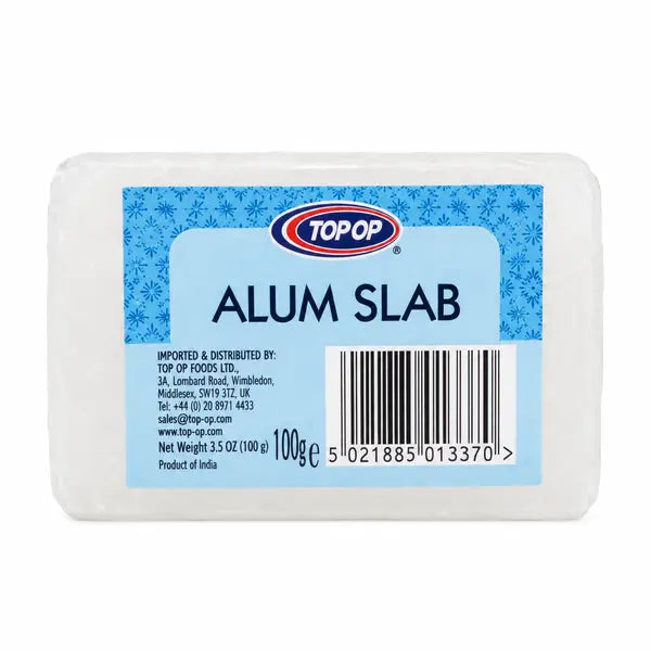 Topop Alum Slab Fatkari 100g pack on white background