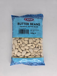 Topop Butter Beans, 500g bag of dried butter beans