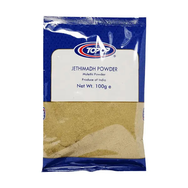 Topop Jethimadh Mulethi Powder 100g pouch on white background