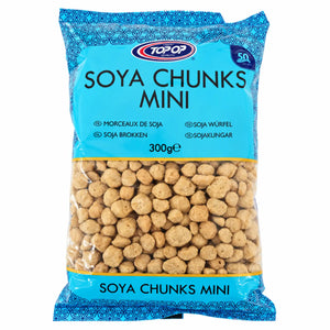 Topop Mini Soya Chunks 300g in a blue packet