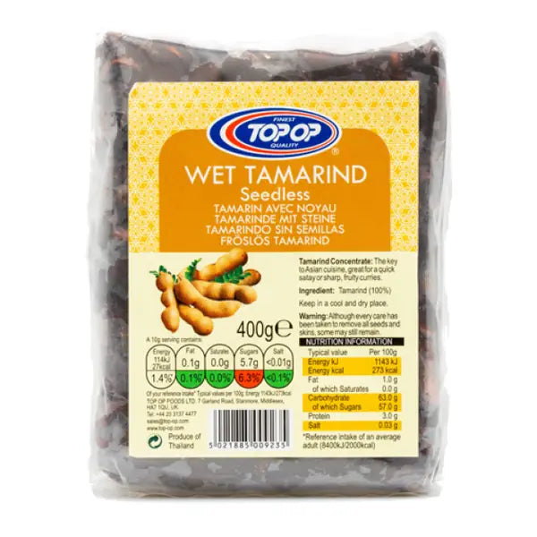 Topop wet seedless tamarind 400g sealed retail pack
