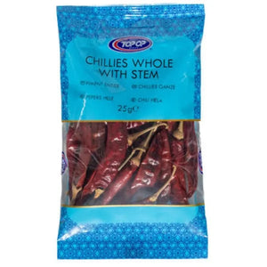 Topop Whole Chilli Stem - 25g