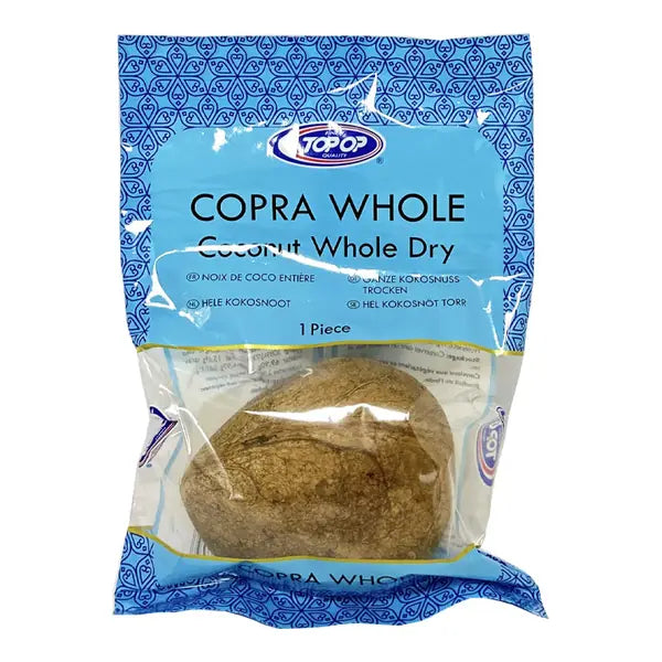 Topop whole dry coconut copra one piece retail pack
