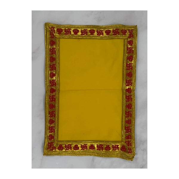 Puja Aasan Small Yellow – 13 × 9cm
