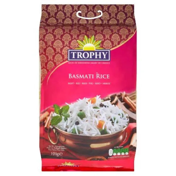 Trophy basmati rice 10kg long grain rice sack
