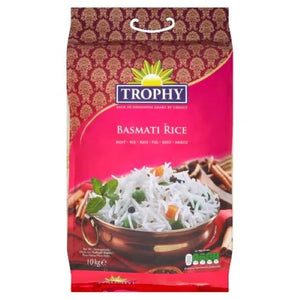 Trophy basmati rice 10kg long grain rice sack
