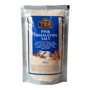 TRS Himalayan pink salt 400g natural mineral salt retail pouch