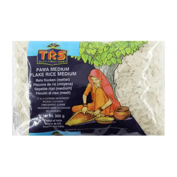 TRS Pawa Medium flattened rice flakes 300g packet