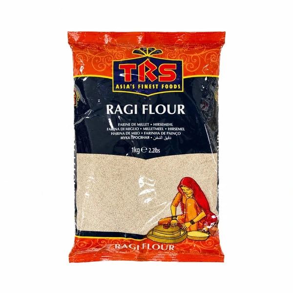 TRS Ragi Flour Nachni 1kg orange and navy retail pack on white background