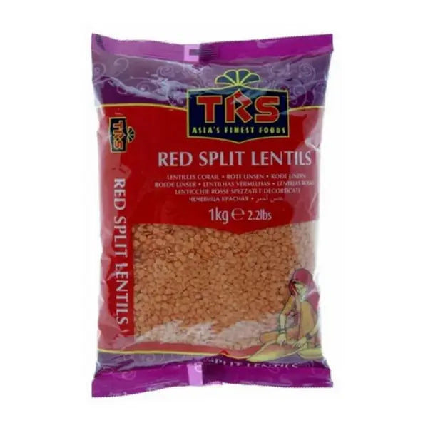 TRS red split lentils Masoor Dal 1kg retail pack