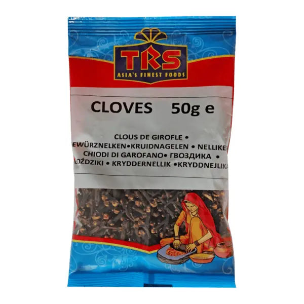 TRS whole cloves Laung 50g aromatic spice retail pack