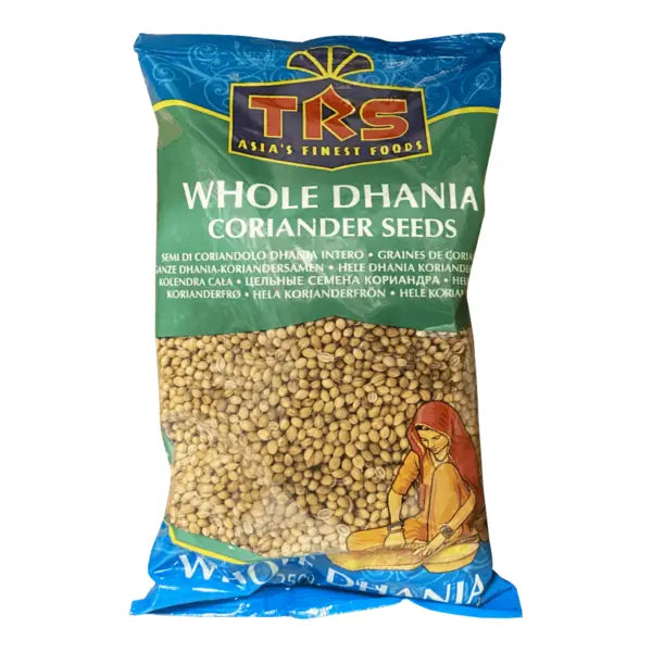 TRS whole coriander seeds Dhana 250g retail pack