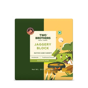 Two Brothers sugarcane jaggery block 900g retail carton