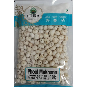 Uthra Phool Makhana 100g clear pack of fox nuts