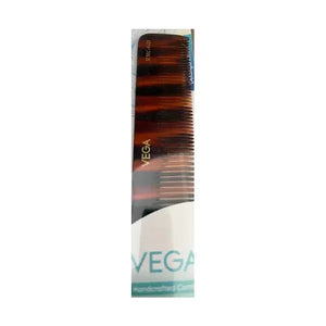 Vega Handcrafted Dual Tooth Comb 04D in retail packaging on white background