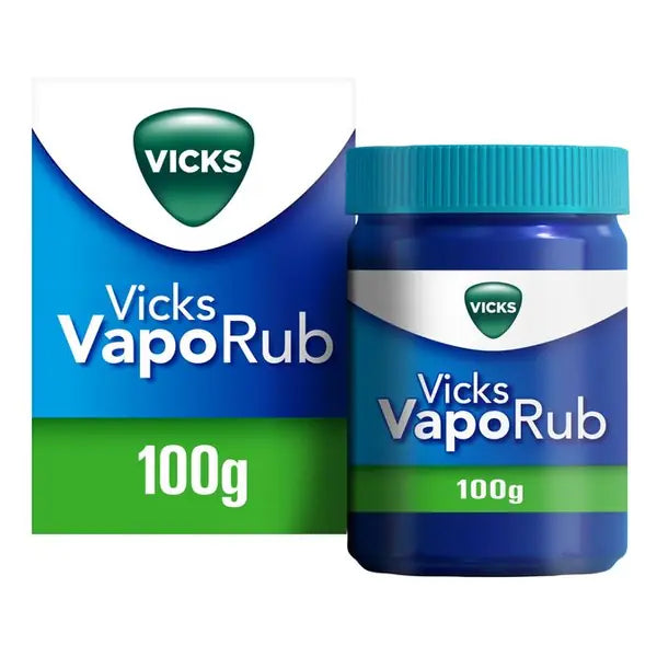 Vicks VapoRub 100g jar with original retail box