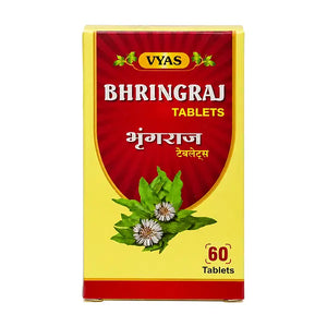 VYAS Bhringraj Herbal 60 Tablets carton front view on white background