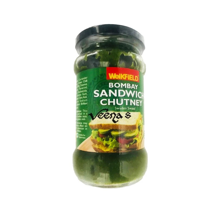 Weikfield Bombay Sandwich Chutney 283g jar on white background