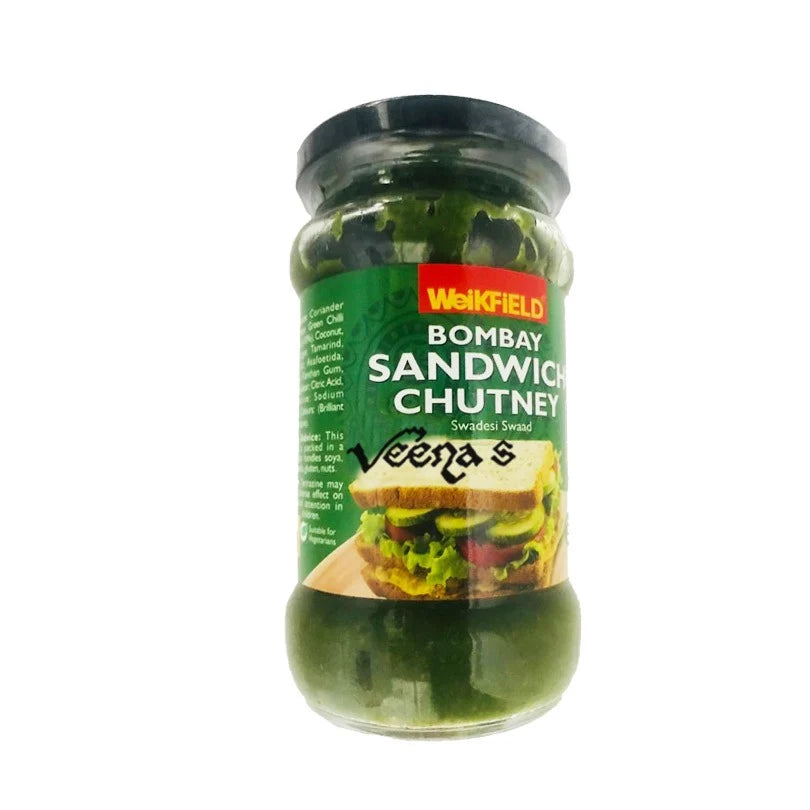 Weikfield Bombay Sandwich Chutney 283g jar on white background