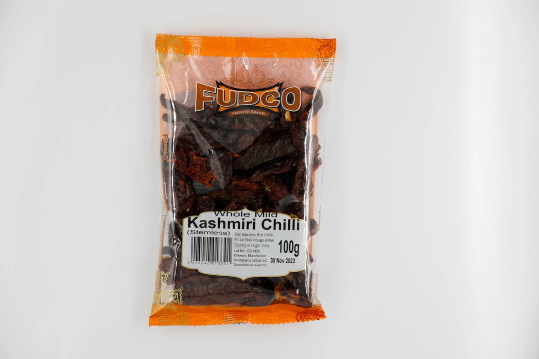 Shop Fudco Kashmiri Chilli Whole 100G at Grocerywala