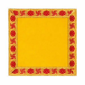 Shubh Labh Puja Aasan Cloth Yellow - 12x10inch
